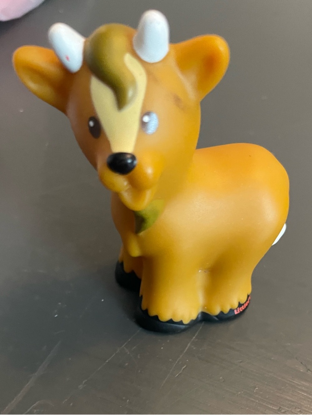 Little People Cute Yellow Brown Goat Figurine Toy